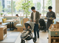 ベビーカーで銀座を訪れる